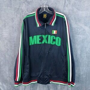 Futbol Mexico National Team Track Jacket Men's 2XL Fits XL Spell Out